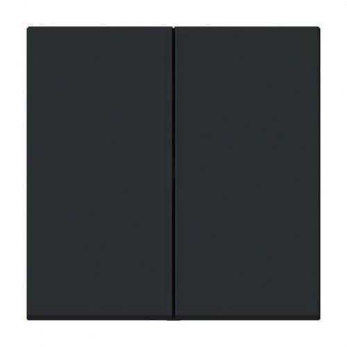 NIESSEN - Tecla doble interruptor - conmutador Serie Vega negro mate
