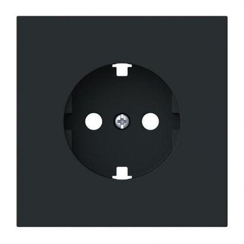 NIESSEN - Tapa base enchufe Schuko T.T. lateral Serie Vega negro mate