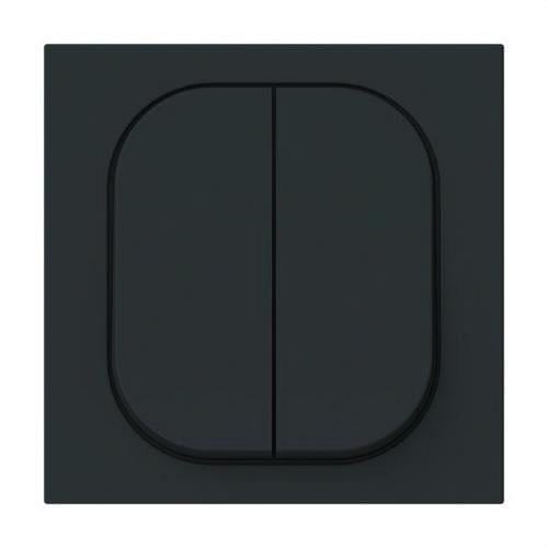 NIESSEN - Tecla doble interruptor - conmutador Serie Vega negro mate