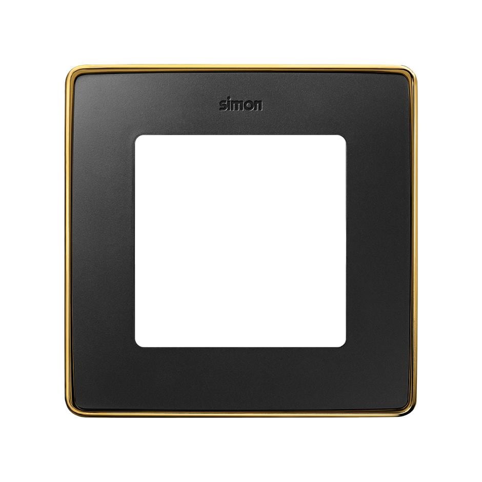 SIMON - Marco 1 elementos negro mate base oro