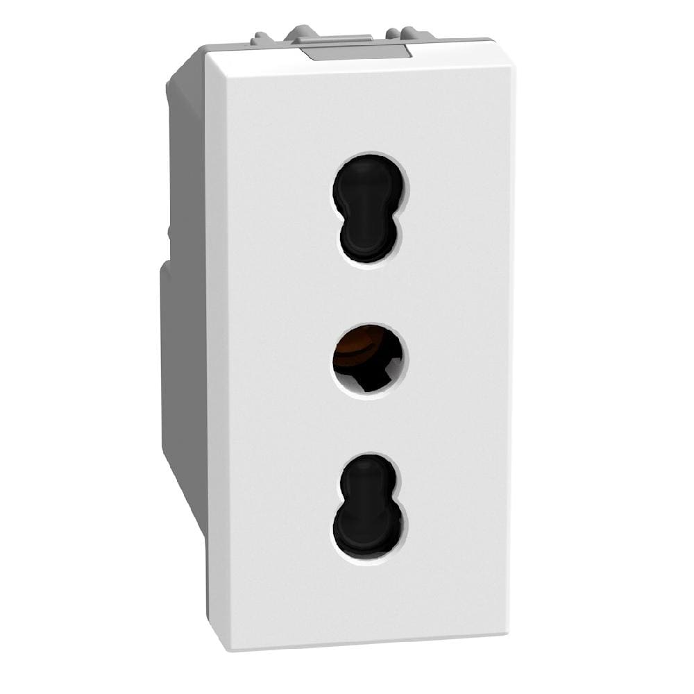 BTICINO - Base 2P+T 10A/16A Light Now-estándar italiano-conexión por tornillos-Bl-1 mod