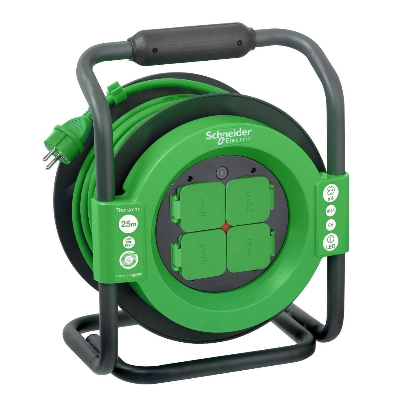 Schneider Electric - Enrollacables Advanced 25m 3x2,5 IP44 IK08 4 tomas