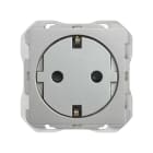 SIMON - Base de enchufe schuko clean modular 16A 250 V~ con sistema de embornamiento a tornillo aluminio Simon 270