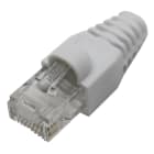 TELEVES - Conector RJ45 macho pasante UTP Cat 6 para cables de datos + Protector PVC