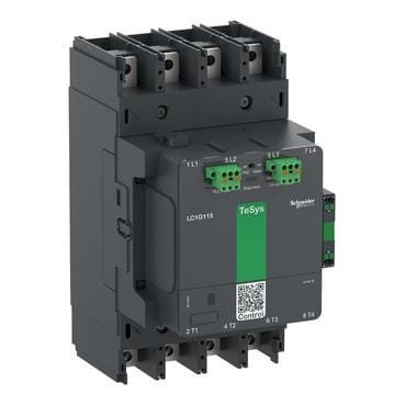 Schneider Electric - Contactor TeSys LC1G 185A 440V 4P AC3 Avanzado 48-130V bobina CA-CC