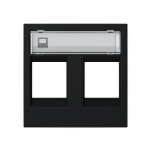 NIESSEN - Tapa ventana 2 conectores negro