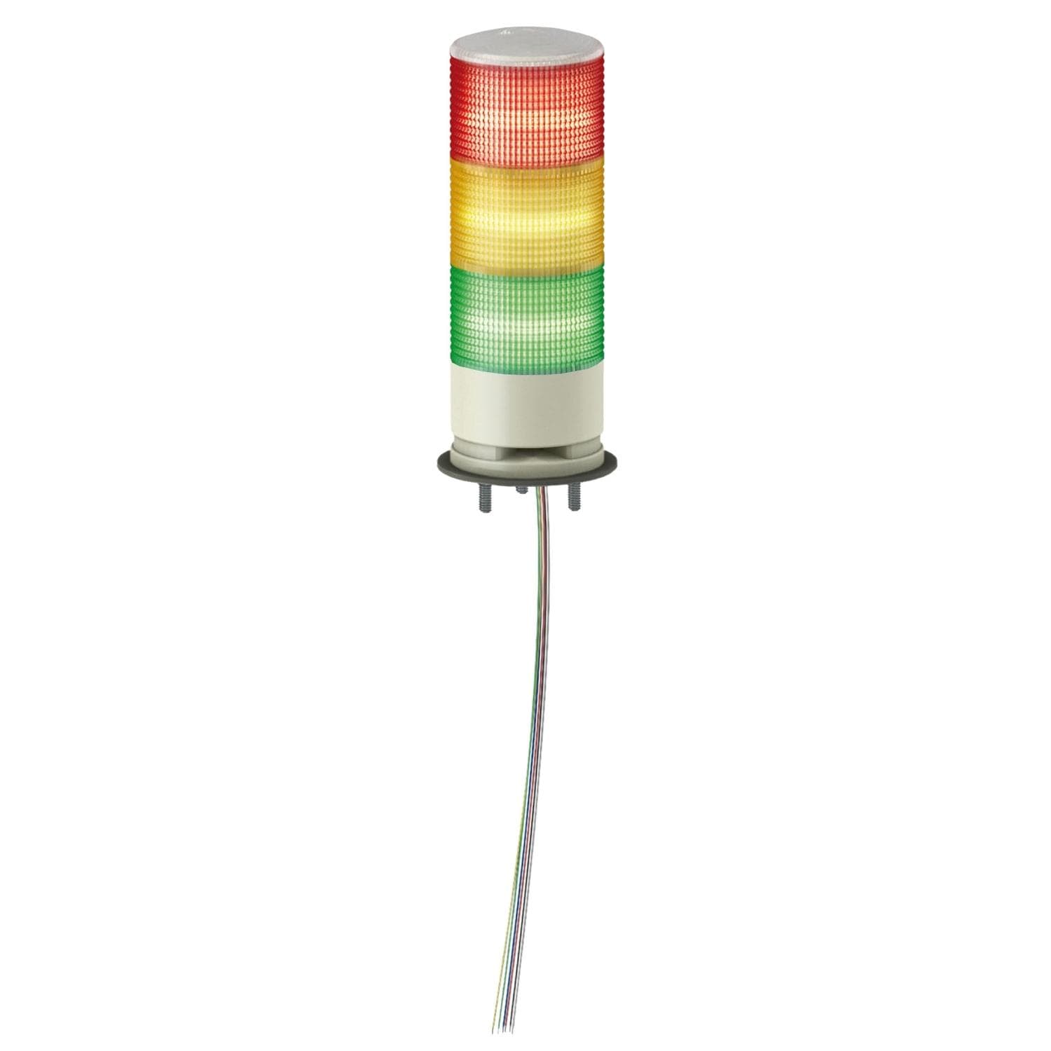 Schneider Electric - Baliza de señalización monolítica, Harmony XVG, 60mm, rojo naranja verde, luz fija, montaje en base, IP53, 24V AC/DC