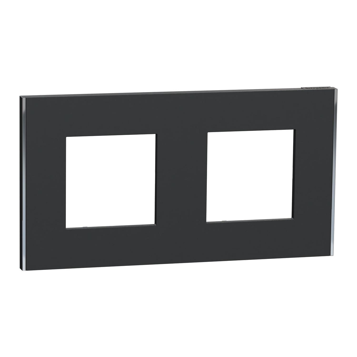 Schneider Electric - Marco 2 Elemento Unica Deco Antracita/Plata