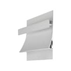 JISO - Disipador de calor bañador pared Vigo IP44 exterior Trimless 2 metros para tiras de LED IP20/IP65 color blanco técnico garantía 5 años