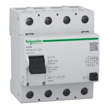 Schneider Electric - Interruptor diferencial 4P 125A 300mA B