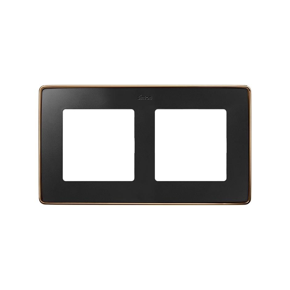 SIMON - Marco 2 elementos negro mate base cobre