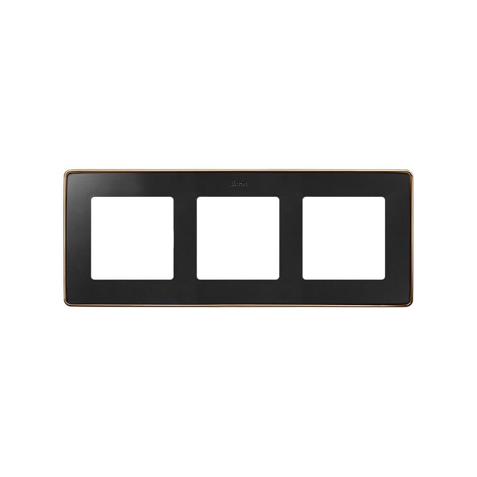 SIMON - Marco 3 elementos negro mate base cobre