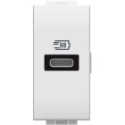 BTICINO - Base cargador individual USB Livinglight - Tipo C - Blanco - 1mod