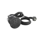 LEGRAND - Incara Disq80 - 2P+T/USB A+C para empotrar. Cable 2m. Negro