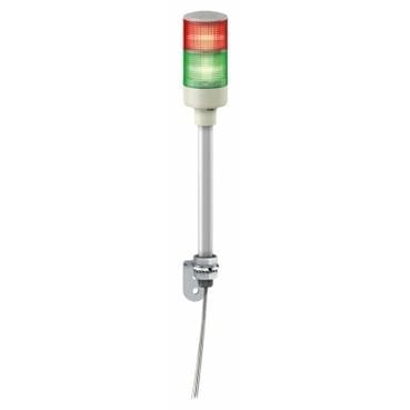 Schneider Electric - Baliza de señalización monolítica, Harmony XVG, 60mm, rojo verde, luz fija, zumbador, IP23, 24V AC/DC