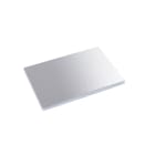 LEGRAND - Placa acabado metal inox para tapa plástico caja suelo rectangular 16/24 módulos