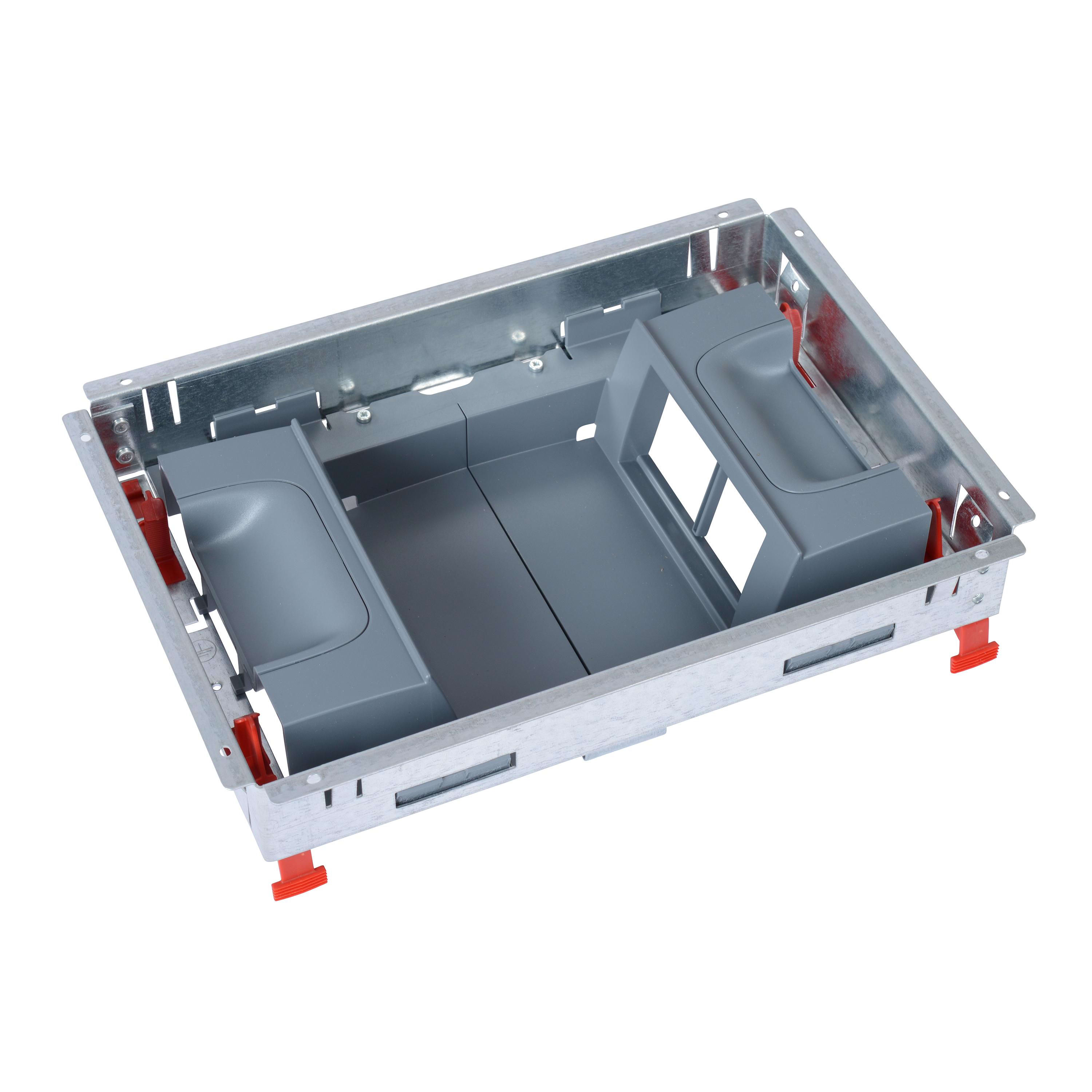 LEGRAND - Soporte portamecanismos caja suelo rectangular-mecanismos posición vertical-8m