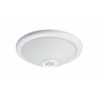KPS - Lámpara de techo Detelux 360 PIR PC detector integrado infrarrojo tulipa de policarbonato y base de aluminio blanco ángulo cobertura 360°