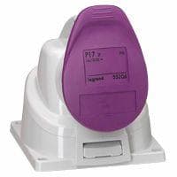 LEGRAND - Base mural de superficie P17, 32A, 20/25V~, 2P, IP44, IK09. MTB Morado