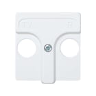SIMON - Tapa SIMON 27 45x45mm para toma R-TV blanco nieve