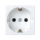 SIMON - Base SIMON 27 2P TT lateral schuko con obturador de seguridad blanco nieve