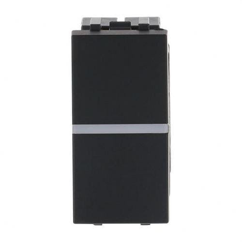 NIESSEN - Interruptor monopolar con lámpara indicadora LED 1 módulo negro