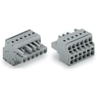 WAGO - Conector hembra para 2 conductores;Push-in CAGE CLAMP®;2,5 mm²;gris