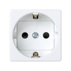 SIMON - Base SIMON 27 2P TT lateral schuko con obturador de seguridad blanco nieve