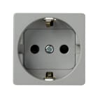 SIMON - Base SIMON 27 2P TT lateral schuko con obturador de seguridad gris