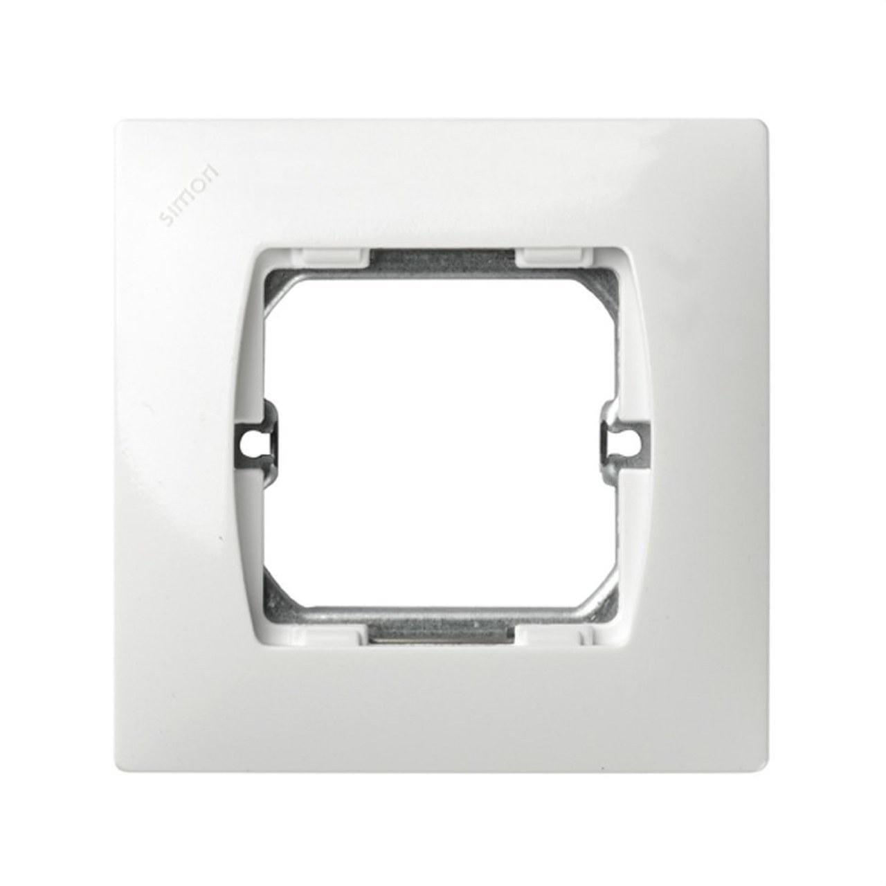 SIMON - Placa SIMON 27 con 1 módulo ancho sin garra blanco nieve