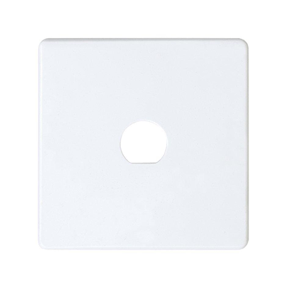 SIMON - Placa SIMON 27 PLAY para 1 conector BNC o TNC coaxial de 9,7mm blanco