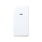 SIMON - Interruptor SIMON 27 Play unipolar con luminoso estrecho blanco nieve