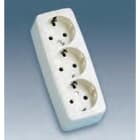 SIMON - Base enchufe triple bipolar TT lateral 16A 250V