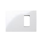 SIMON - Placa americana SIMON 27 PLAY con 1 módulo estrecho blanco