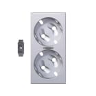 SIMON - Tapa SIMON 500 CIMA doble schuko con visor LED aluminio