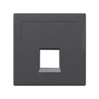 SIMON - Placa V&D plana SG SIMON 500 CIMA 3 módulos y 1 conector grafito