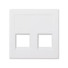 SIMON - Placa V&D plana SG SIMON 500 CIMA 3 módulos y 2 conectores blanco