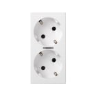 SIMON - Tapa SIMON 500 CIMA doble schuko con LED blanco