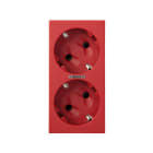 SIMON - Tapa SIMON 500 CIMA doble schuko con LED rojo