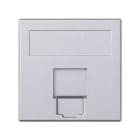 SIMON - Placa V&D plana CG SIMON 500 CIMA con 1 conector NEXANS aluminio