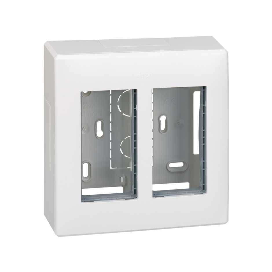 SIMON - Caja superficie SIMON 500 CIMA con 2 módulos blanco