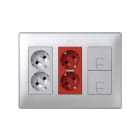 SIMON - Kit puesto de trabajo SIMON 500 CIMA SAI con 3 módulos aluminio