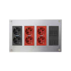 SIMON - Kit caja de superficie SIMON 500 CIMA SAI con 4 módulos metálica