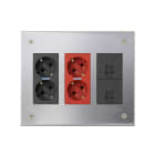 SIMON - Kit caja de empotrar SIMON 500 CIMA SAI con 3 módulos metálica