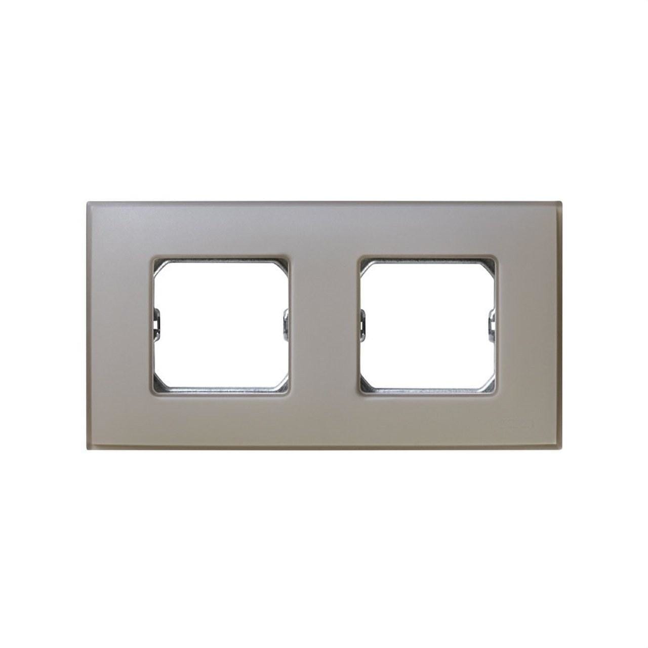 SIMON - Placa SIMON 27 NEOS con 2 módulos anchos o 4 estrechos gris mate