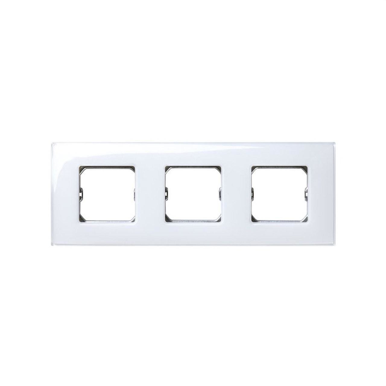SIMON - Placa SIMON 27 NEOS con 3 módulos anchos o 6 estrechos blanco