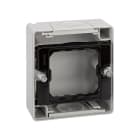 SIMON - Base de superficie para 1 elemento Simon 44 Aqua plástico gris