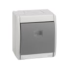 SIMON - Pulsador SIMON AQUA IP55 gris