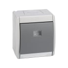 SIMON - Pulsador SIMON AQUA con luminoso IP55 gris