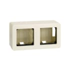 SIMON - Caja de superficie Simon 27 para 2 elementos marfil